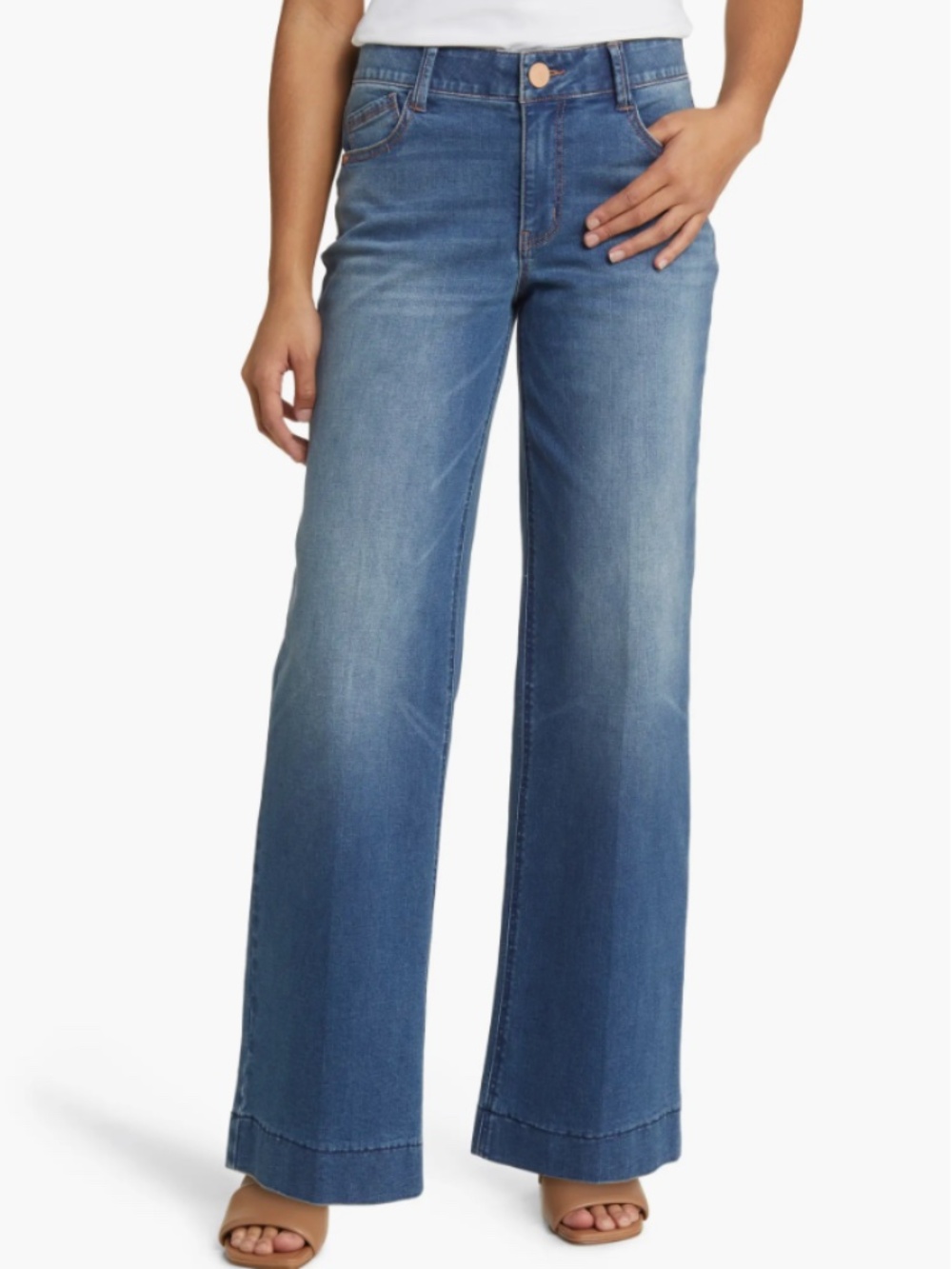 Wit & Wisdom Sam High Waist Wide Leg Jeans